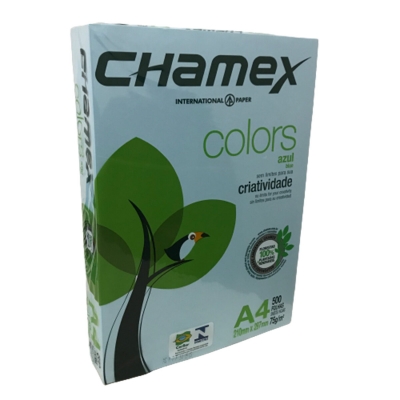 Resma Chamex Papel Color 75 Grs Celeste (500 Hojas)