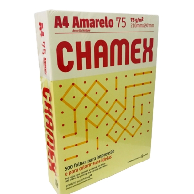 Resma Chamex Papel Color 75 Grs Amarillo (500 Hojas)