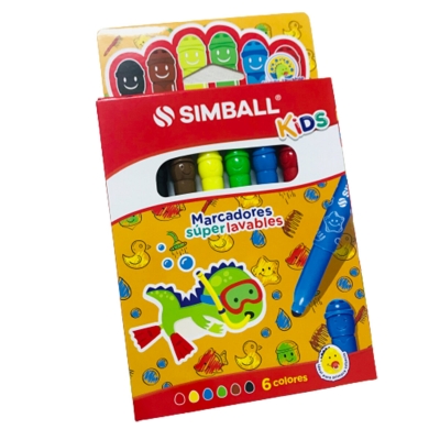 Marcadores Sper Lavables Simball Kids (x6)