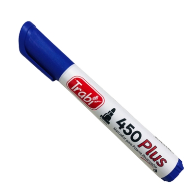 Marcador Trabi 450 Plus P/ Pizarra Recargable P. Redonda Azul (x1)