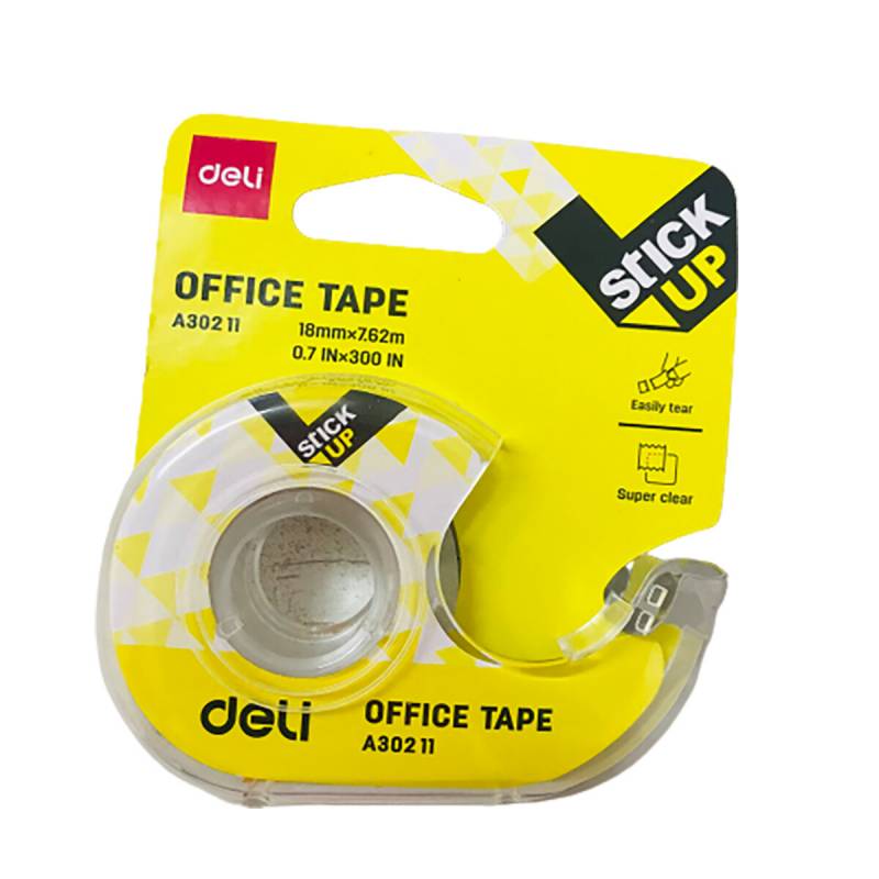 Portarrollo Cinta Adhesiva Dispensador Deli Office Tape 18mm X 7,62mts