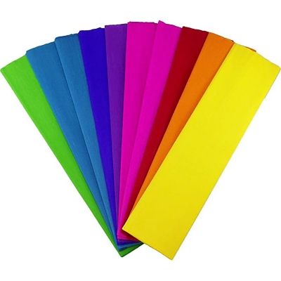 Papel Crepe De 50x200cm Colores A Eleccin (paquete X10)