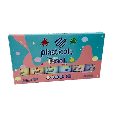 Plasticola Colores Pastel 40 Grs (x6)