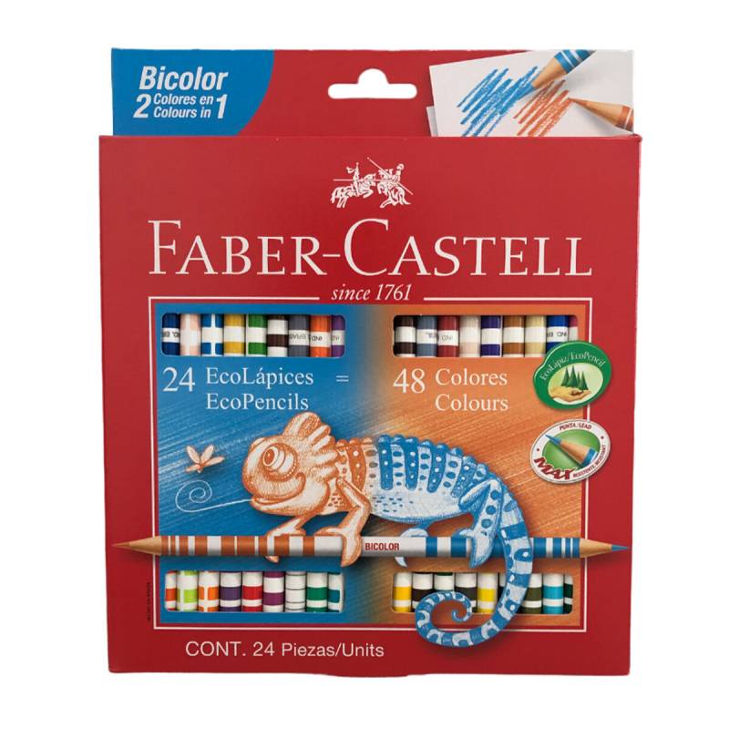 Pinturitas Faber Castell Bicolor 48 Colores (x24)