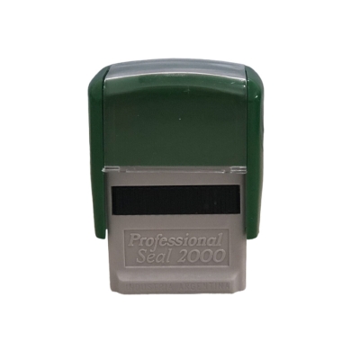 Sello Automatico Professional 2000 Verde Oscuro Con Texto (hasta 3 Lineas)