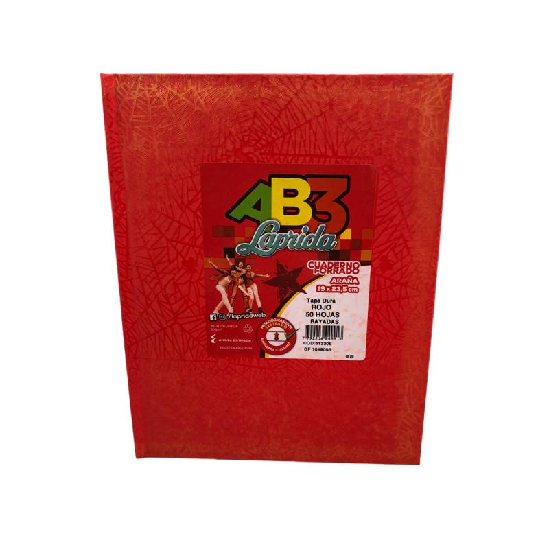 Cuaderno Abc Laprida Araa Rayado Rojo (50 Hojas)