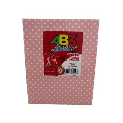 Cuaderno Abc Laprida Lunares Rayado Rosa (50 Hojas)