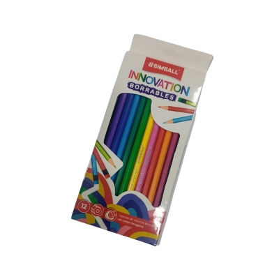Lapices De Colores Simball Innovation Borrables (x12)