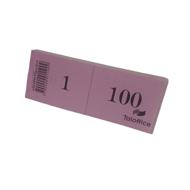 Talonarios De Numeros 1-100 Para Rifa Guardarropa (x Unidad)