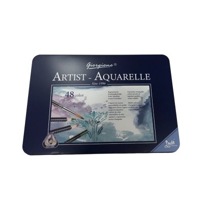 Lapices Acuarelables + Pincel En Lata Giorgione (x48)