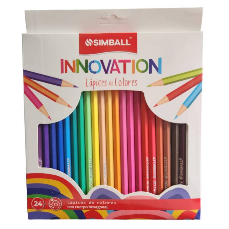 Lapices De Colores Simball Innovation X 24 Largos