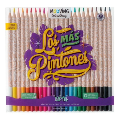 Lapices De Colores Mooving X 24 Los Mas Pintones