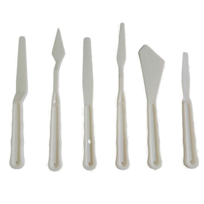 Espatulas Plastic Palette Knife Arcilla - Ceramica X6 Piezas