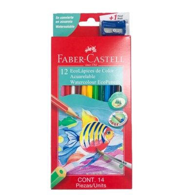 Lpices Faber Castell Acuarelables (12colores + Pincel)