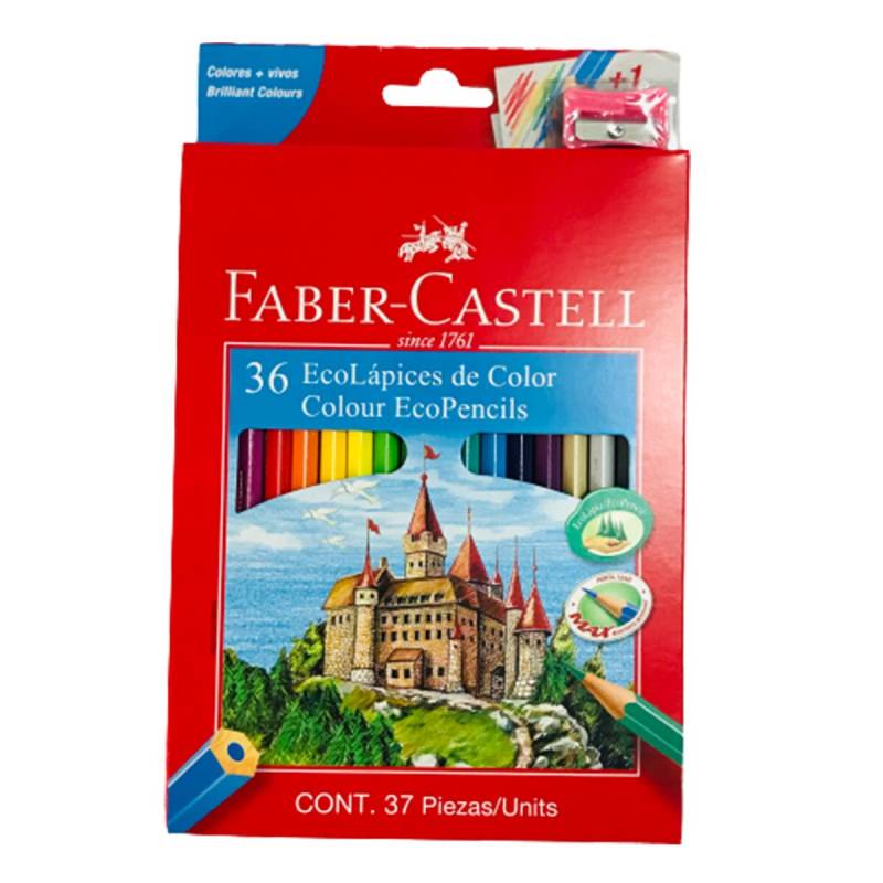 Pinturitas Lápices De Colores Faber Castell + Sacapunta (x36)