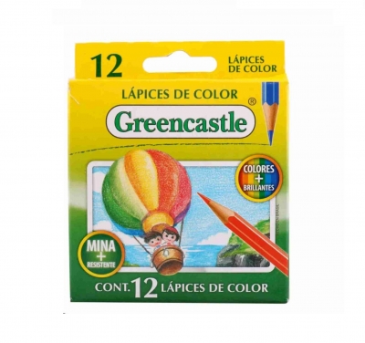 Lápices De Colores Pinturitas Greencastle Cortos (x12)